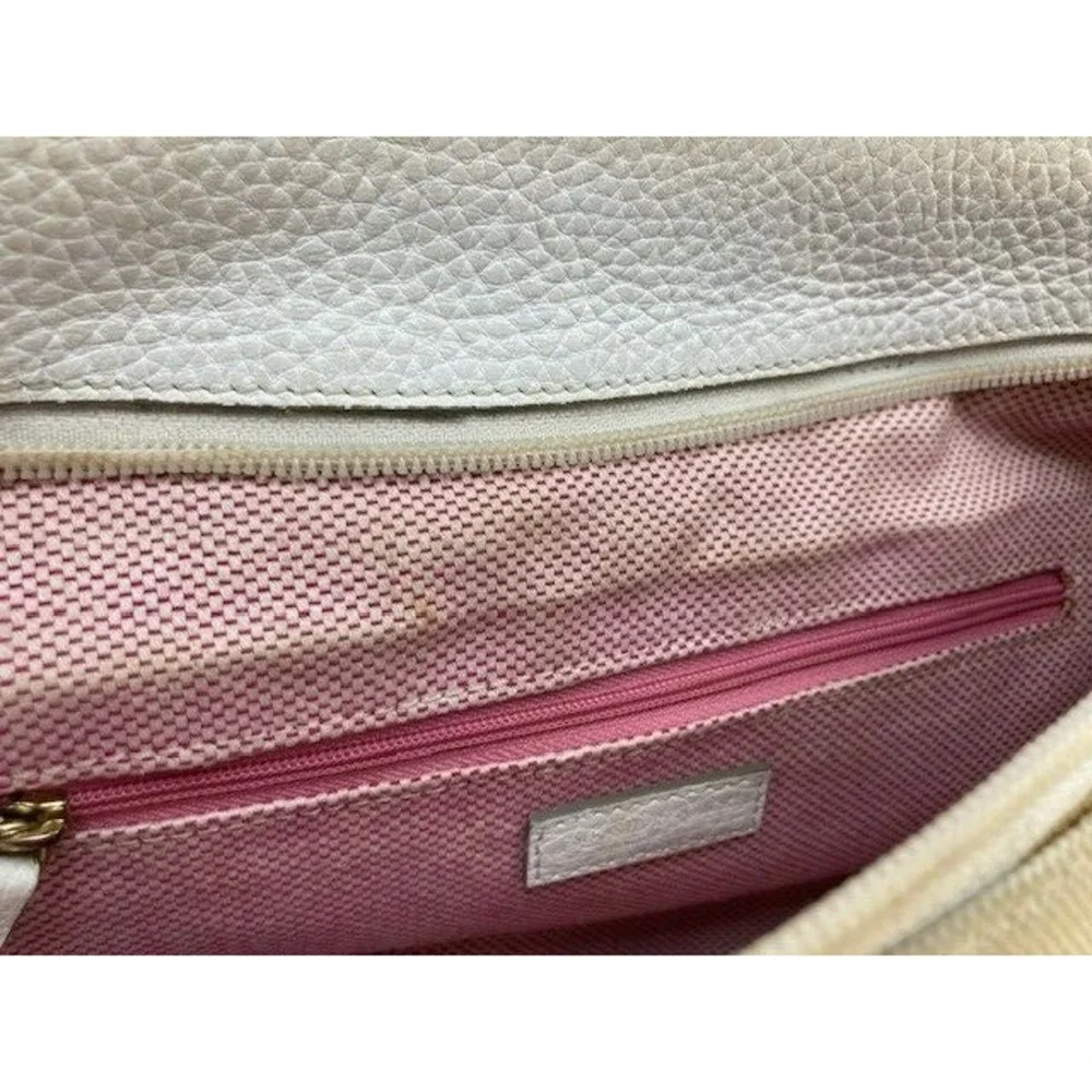 Dooney‎ & Bourke Monogram Signature Shoulder Bag White Cream with tassel